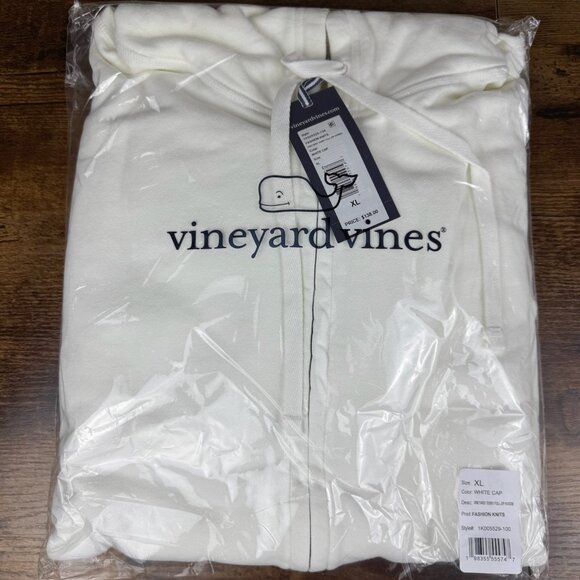 Vineyard Vines Full Zip Hoodie XL White Cap NWT Factory Sealed - Picture 4 of 7